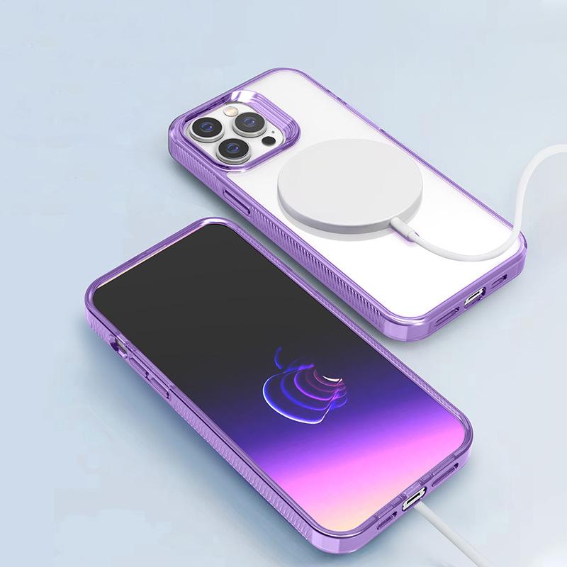 The New Model Is Suitable for Iphone16pro with Built-in Magnetic Mobile Phone Case, Apple 15/14 Transparent Magnetic Mobile Phone Case.