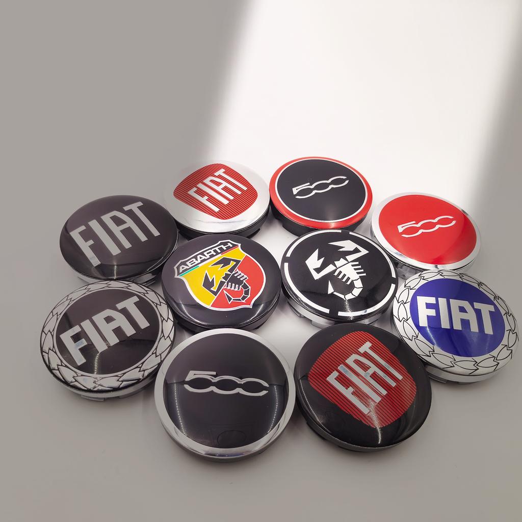 4 szt. 56 mm 5,6 cm logo fiat nakładka na środek piasty koła samochodu nakładka na felgę akcesoria do stylizacji pyłoszczelna odznaka dla fiat 500 Abarth