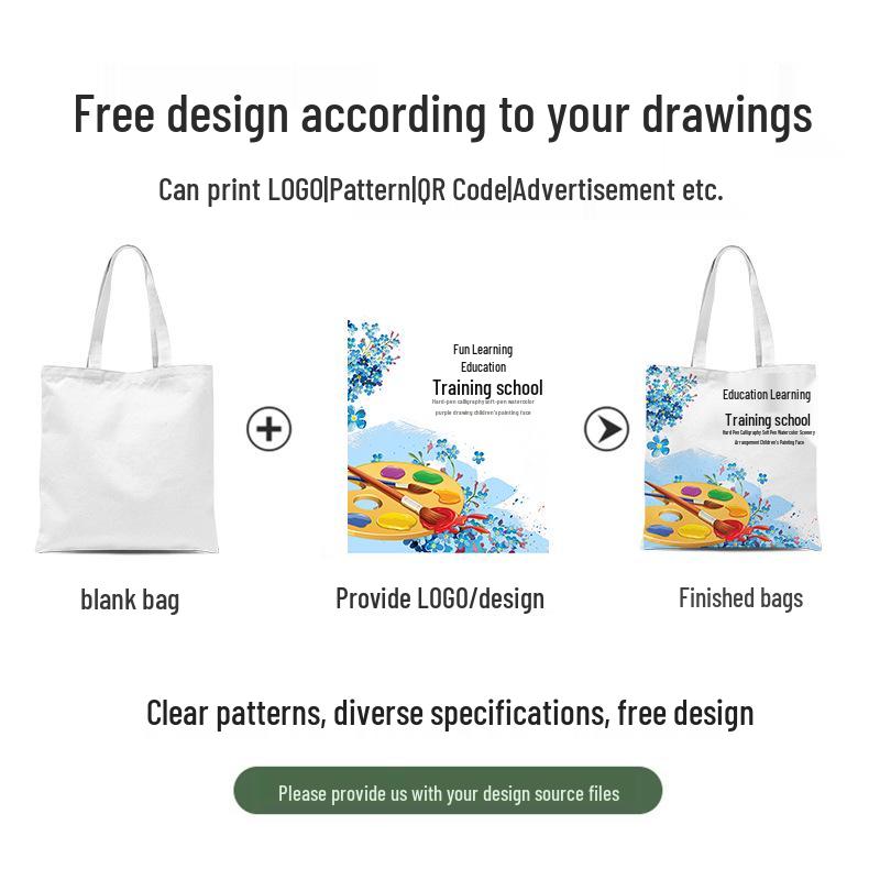 

Custom Canvas Tote Bag: Eco-friendly, Single Shoulder, Blank Logo Printing for Corporate Promotion Custom Image, Size: 20*25 [Blank In Stock]