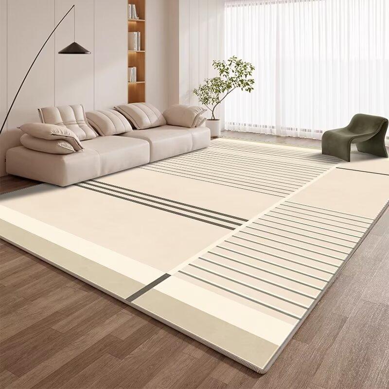 Modern Geometric Carpet Living Room Fashion Simple Style Decoration Soft Large Rugs Bedroom Bedside Non-slip Washable Floor Mats