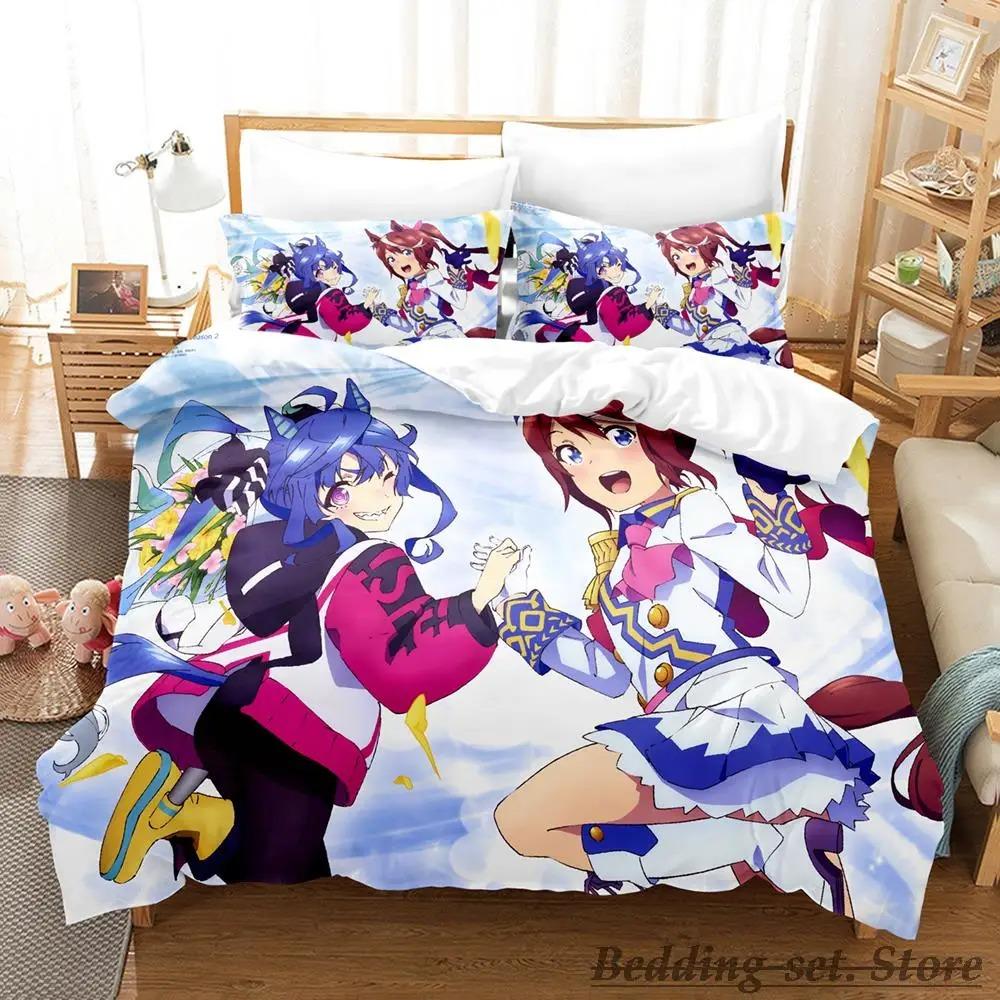 Pretty Derby Bedding Set Single Twin Full Queen King Size Bed Set Adult Kid Bedroom Duvetcover Sets Anime parure de lit Bed