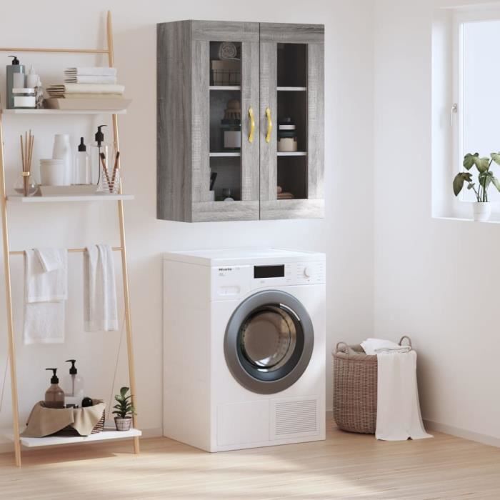 VidaXL Armoire murale sonoma gris 69,5x34x90 cm 828466