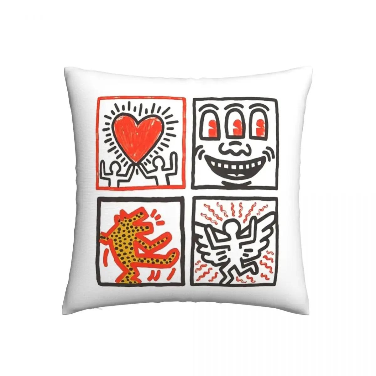 

Современные наволочки с изображением черепа Кита, квадратные наволочки с геометрическим абстрактным узором, наволочки с застежкой-молнией для сиденья 45x45 см 18x18 дюймов 50x50cm