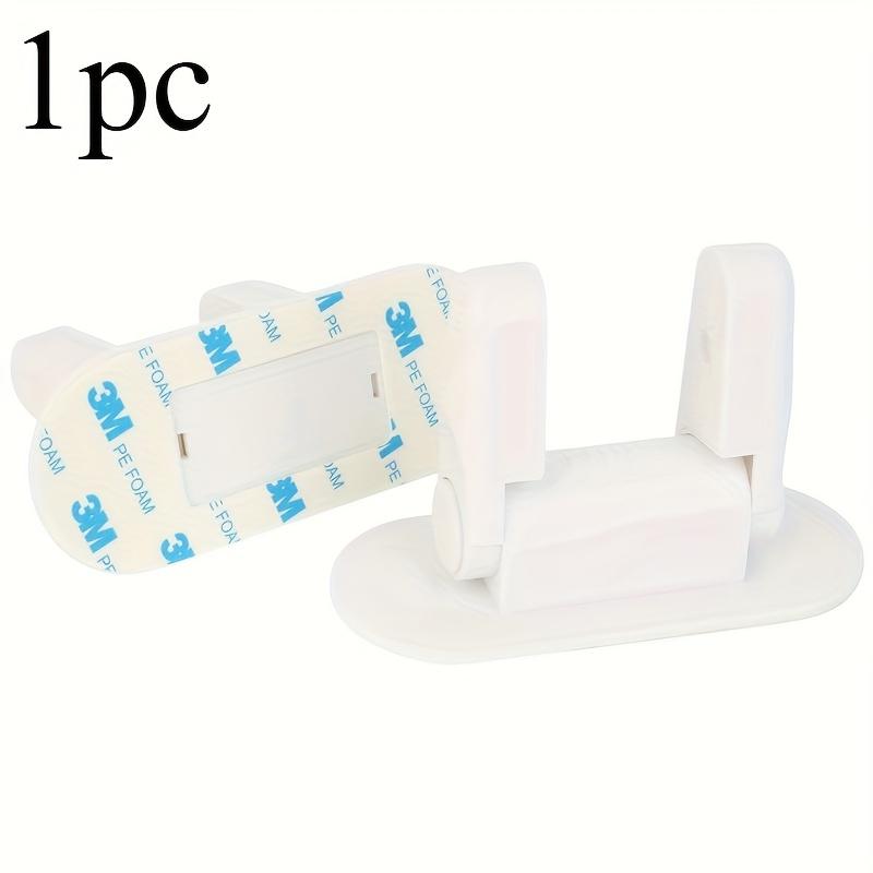 

1/2/4pcs Youngsters-Safe Door Lever Lock - Easy Install, No-Damage Adhesive, Multifunctional PVC Safety Device with Matte Finish