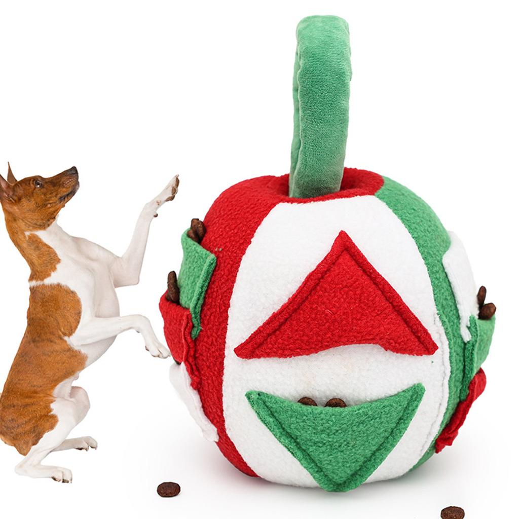 Christmas Gift Pet Dog Toy Play Ball Puzzle Food Hiding Sound Decompression Game Interactive Training Teeth Grinding