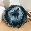 1pc Haunted Castle Stained Glass Umbrella with Plastic Handle,Suitable for All Seasons Home Travel Outdoor UmbrellaDD1316