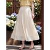 Basic House Damen Netz Falten Midi Rock