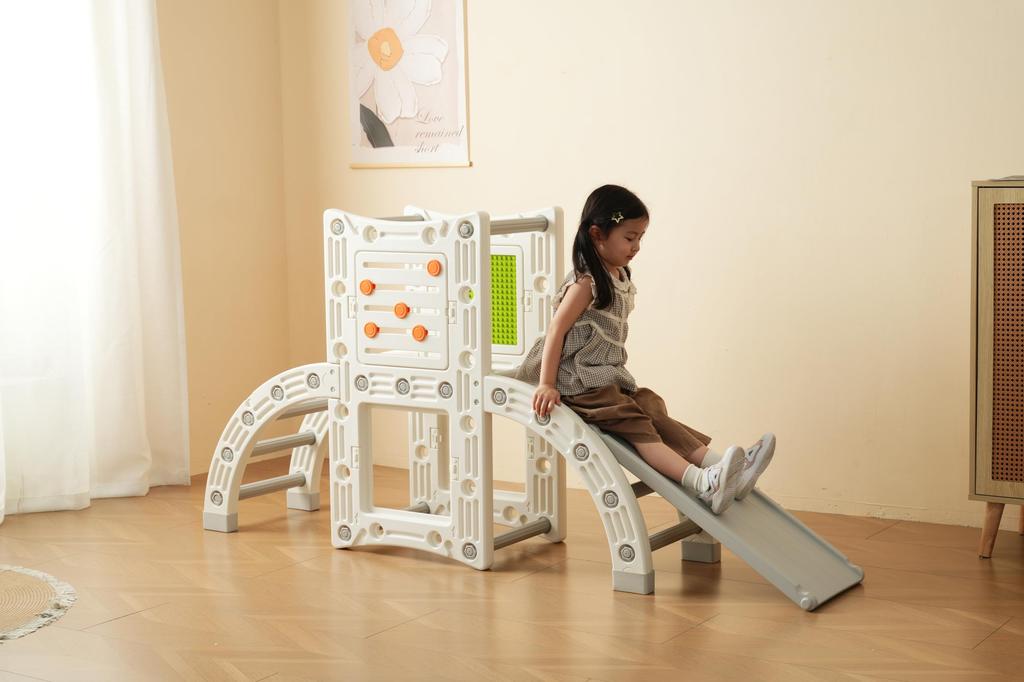 BTM 7-in-1 Multifunctional Jungle Gym with Slide, Indoor Playground Equipment, Kids' Birthday Gift, Toy