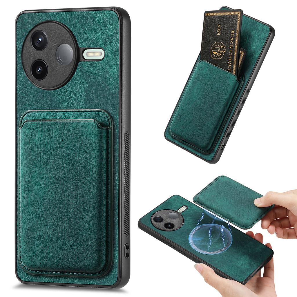 For Xiaomi Poco F7 Pro 5G/Xiaomi Redmi K80 5G Case Magnetic Case Leather Back Cover with Detachable Card Holder