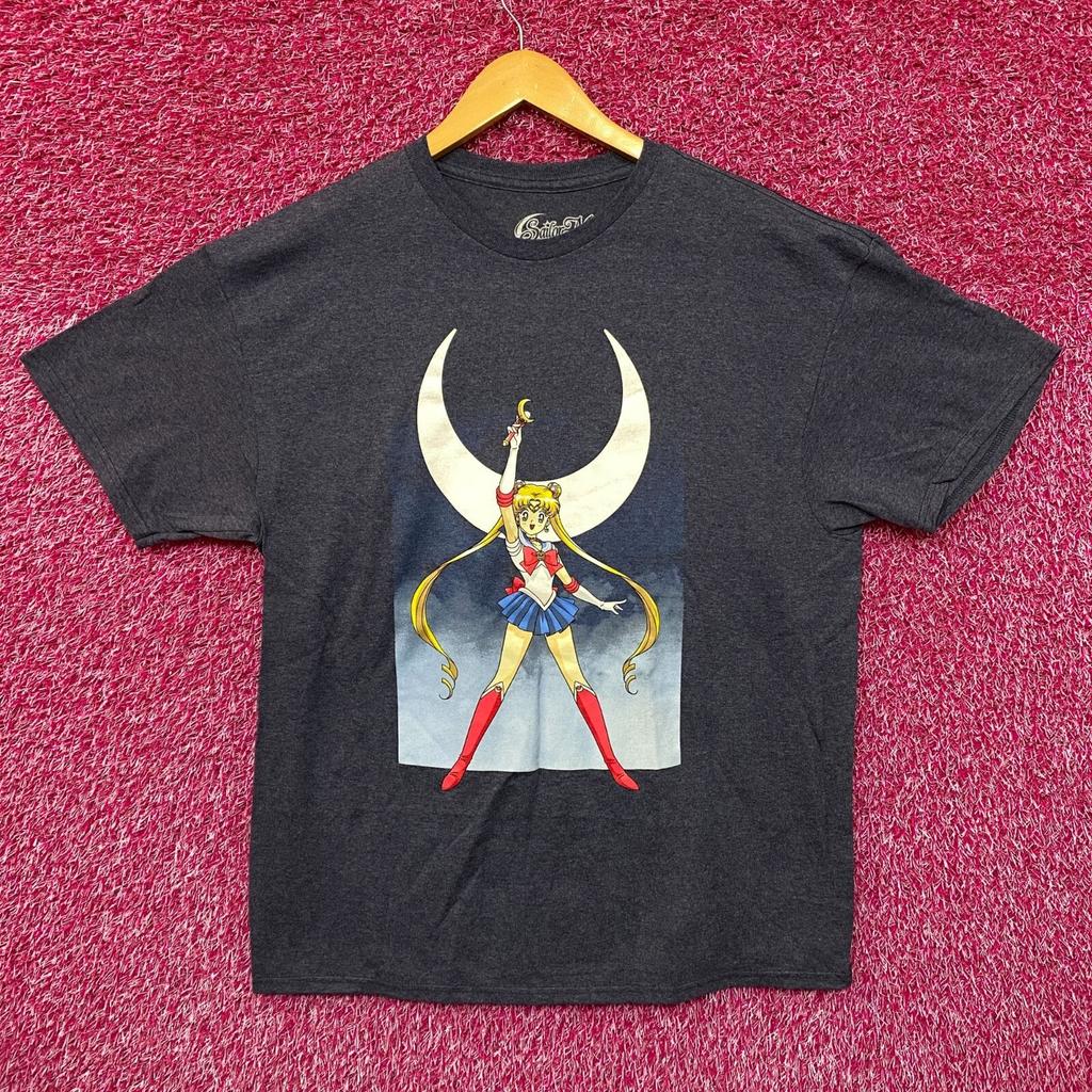 Sailor Moon Crescent Moon Wand Pretty Guardian Anime Tee Large