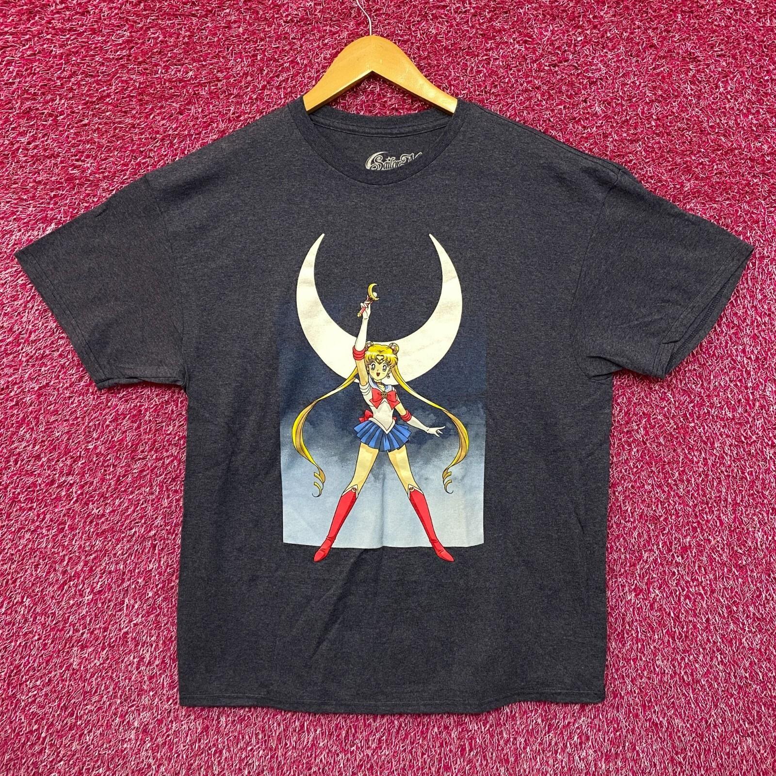 Sailor Moon Crescent Moon Wand Pretty Guardian Anime Tee Large L
