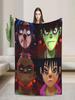 Gorillaz Musikband Plüsch Flanell Überwurf für Kinder und Erwachsene Weiche Warme Outdoor-Decke Individuelle Qualität Tagesdecke Geschenk