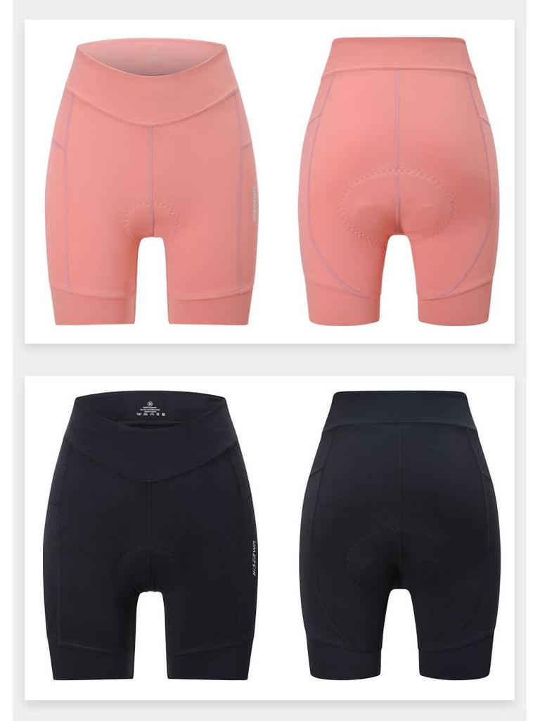 Hiserwa Women's Abdomen Control Cycling Shorts with Silicone Padded Hip Lift