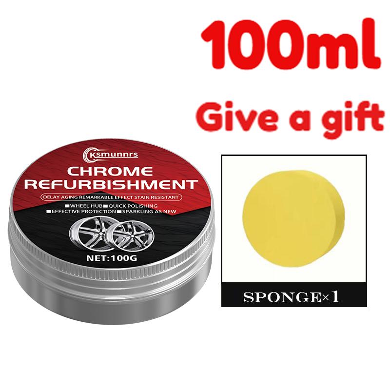 

100g Chrome plating renovation paste Vehicle electroplating decoration renewal Aluminum wheels, bumpers polishing and electropla