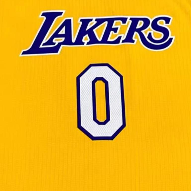 Adidas X NBA Collaboration Lakers Nick Young 0 Home V-Neck Fashion Soft Sleeveless Basketball Jersey Unisex Jerseys 7470A-329-K95070