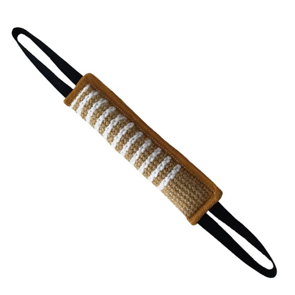 

Прочная игрушка-перетяжка для тренировки собак, палка для кусания собак, подушка, игрушка для щенков с веревочными ручками, игрушки для тренировки крупных собак, интерактивные игры, жевательные игрушки коричневый