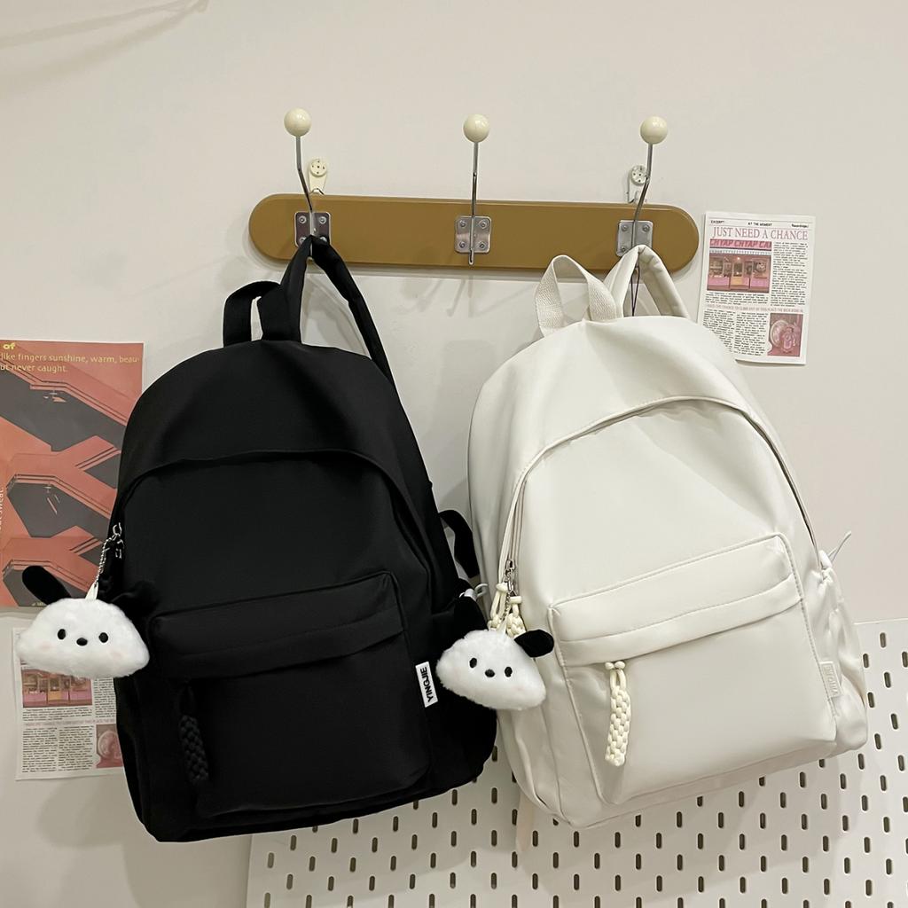 Ny vattentät nylon damryggsäck kvinnlig reseväska ryggsäckar skolväska för tonårsflickor enfärgad bokväska mochila bokväska