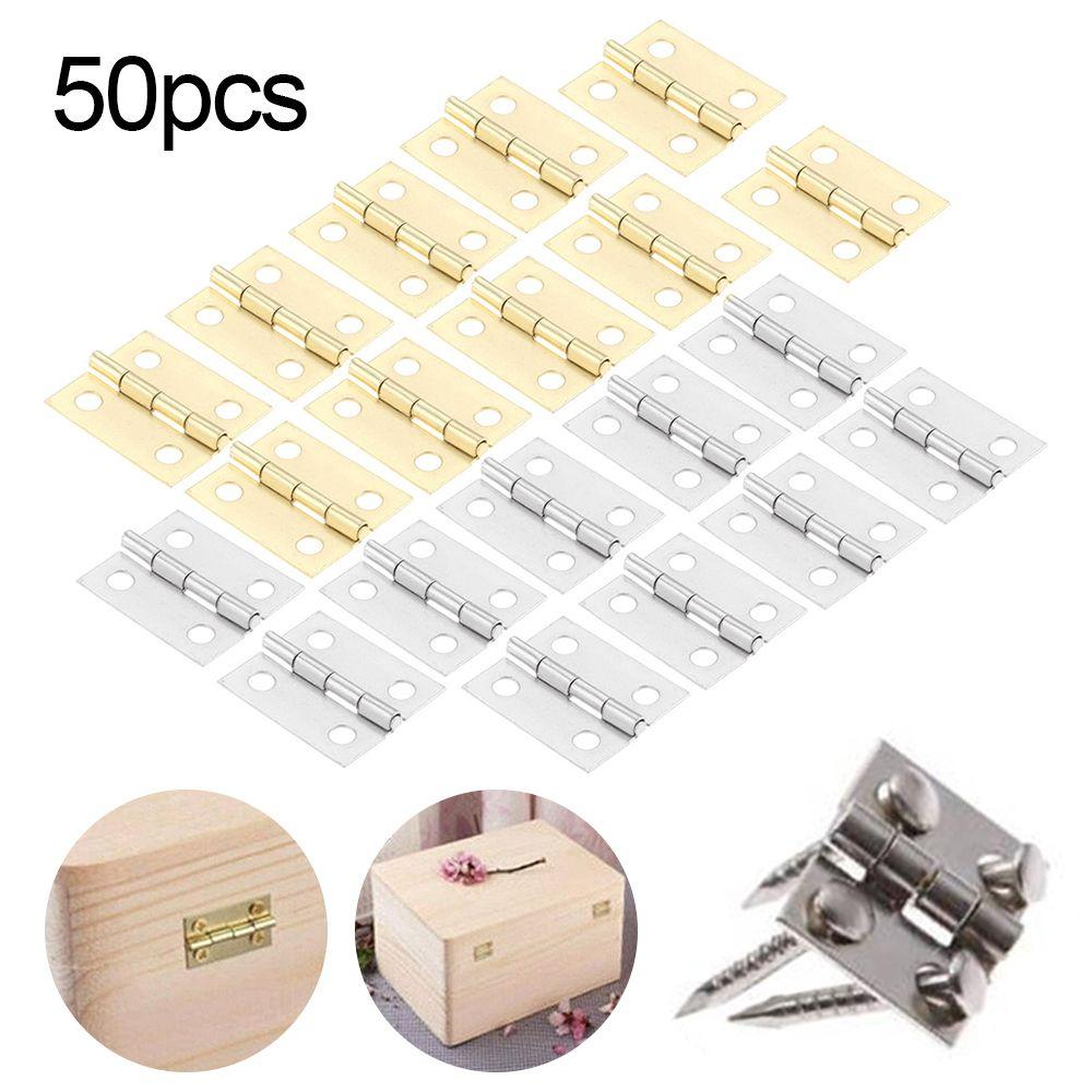 50pcs Furniture Cabinet Invisible Case Hinge Gift box Frame Mini Angle Hinges Jewelry Case Support