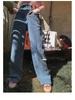 Women's High-Waist Breathable Wide-Leg Jeans - Autumn Slim Fit