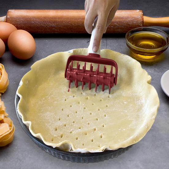 Pizza Pie Pastry Dough Hole Puncher Rolle ABS Prevents Dough Blistering Pizza Hole Pitter Baking Tool Professional