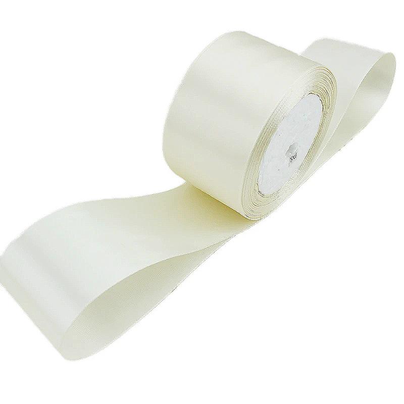 

(25 yards/roll) 50mm Cream White Single face satin ribbon webbing decoration gift Christmas ribbons 5cm