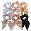 Satin Fabric Large Intestine Hair Band Diy Handmade Bow Streamer Ponytail Hair Rope Rubber Band