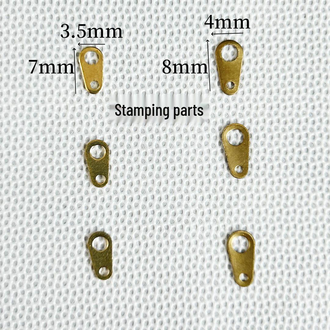 

Yijia Латунная Ювелирная Застежка-Цепочка-Хвостик для DIY Браслетов и Ожерелий - Новый Дизайн с Двойным Отверстием 8x4mm double-hole chain tail tag