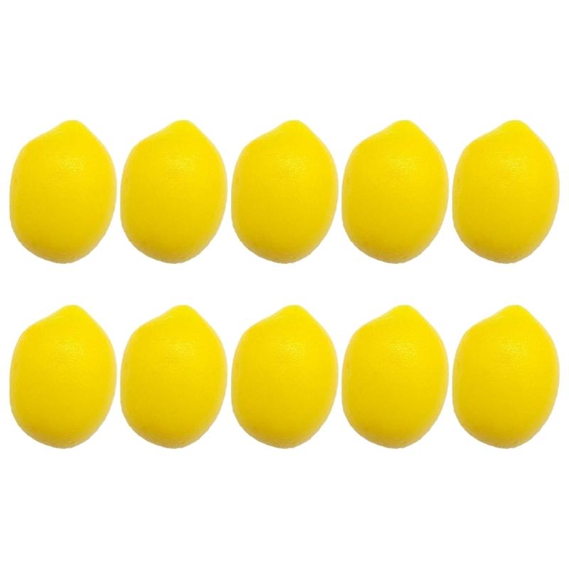 Pack Of 10 Realistic Artificial Lemon Simulation Lemon Fruit Decoration for Kitchen Basket Display Party Decoration