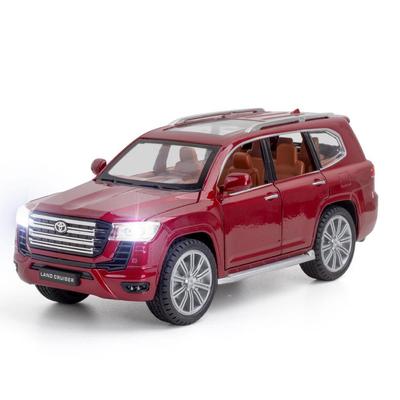 1/24 skala Toyota LAND CRUISER LC300 SUV Model samochodu Model odlewane ze stopu metalowe zabawki z dźwiękiem i światłem wycofać prezenty dla dzieci