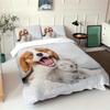 Cute Dog Cat 3d Printed Duvet Cover set Soft Comfortable Luxury Bedding set Cute Animal Theme Quilt cover set pillowcases