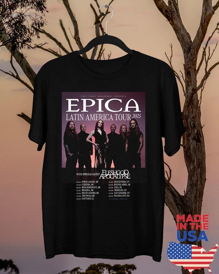 EPICA Band Latin America Tour T Shirt Full Size S-5XL SN243 Unisex T-Shirt L