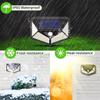 100 Led Solar Lights Outdoor Smart Motion Sensor Weatherproof Solar Powered IP65 Waterproof with Wide Angle Wall Light Garden