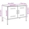 VidaXL Meubles TV 2 pcs jaune moutarde 68x39x50,5 cm acier, support TV, buffet TV, meuble multimédia, banc TV, armoire hifi, 842941