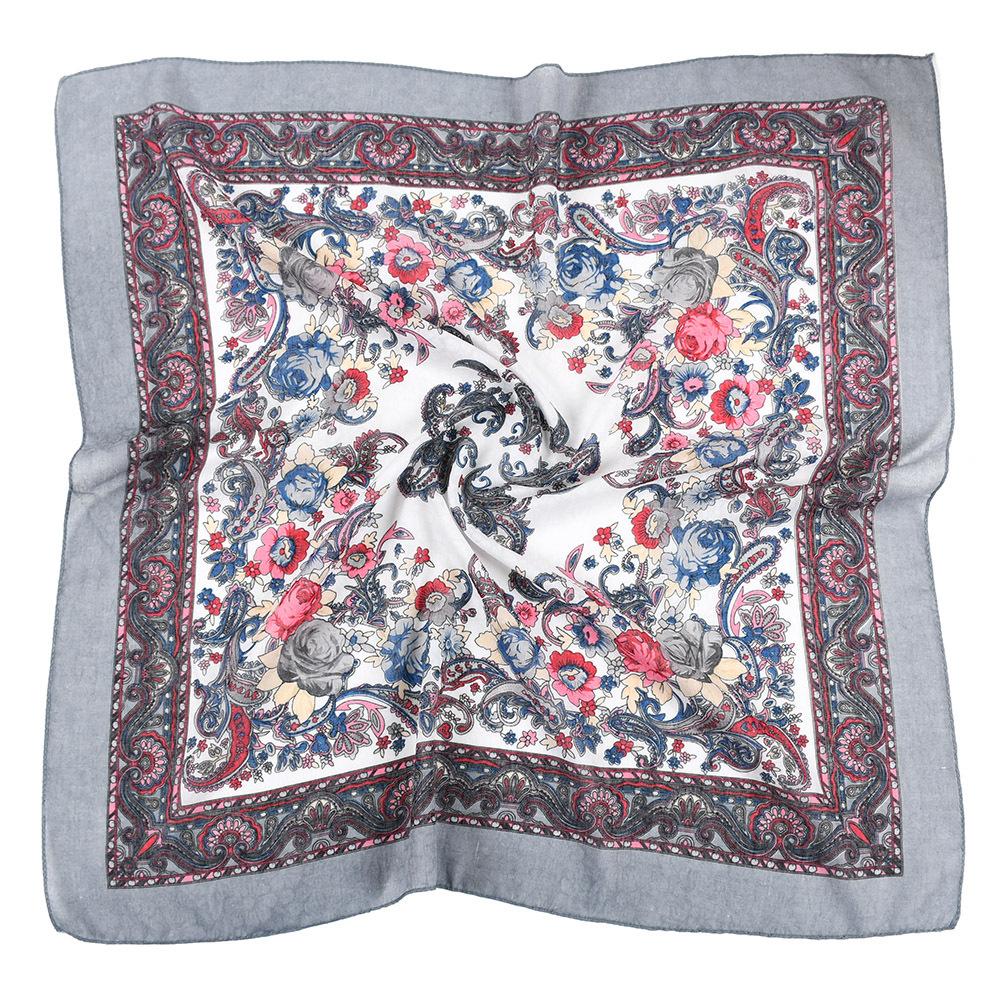 70*70Cm Spring Summer Russian Square Scarf Women Luxury Paisley Print Bnadana Headband Scarves Babushka Handkerchief Head Wraps