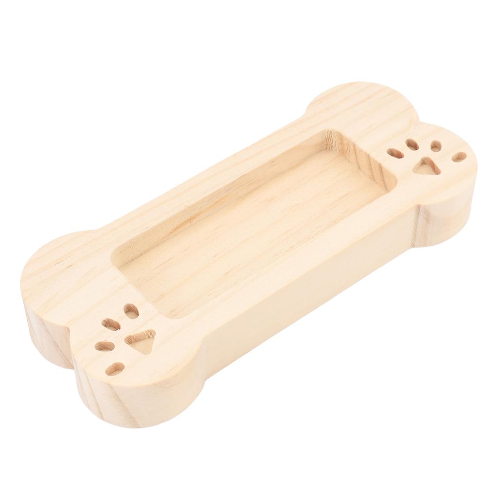 Business Card Holder Display Wooden Bone Shaped Lightweight Business Card Stand Organizer Rack