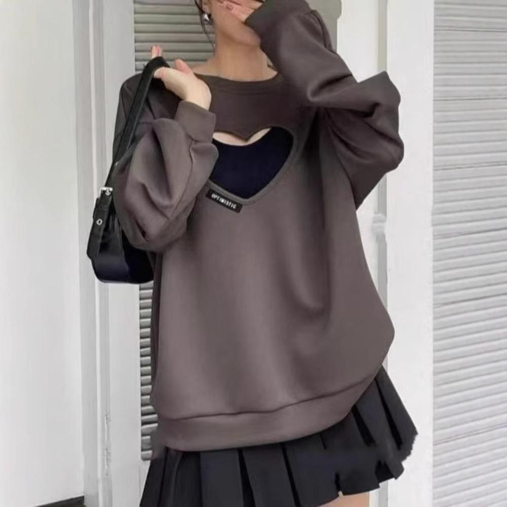 Women's Autumn and Winter Bat Sleeve Sweatshirt Loose Tops Ladies Sweatshirt  Casual Tops