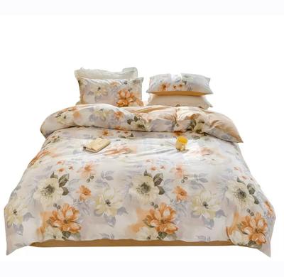 Duvet Cover Set for Double Bed 100% Cotton Quilt Cover Comforter Covers with 2pc Pillowcase Luxury Flower Printed Bedding Set