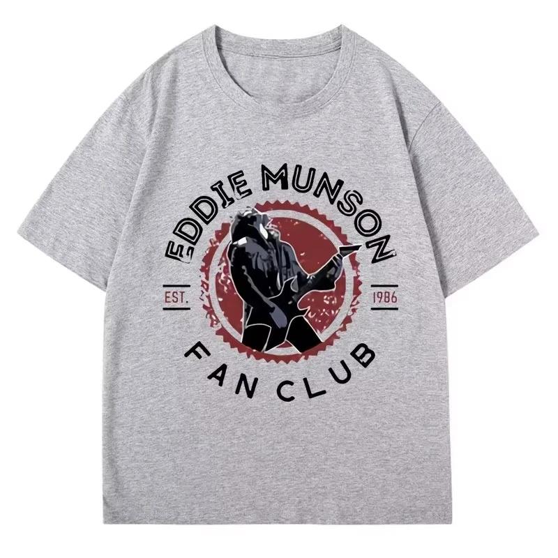 Shrek 2025 Hip Hop Eddie Munson Fan Club Merch T Shirt Men Women Clothes Demogorgon Cannibal Flower Monster T-shirt Short Sleeve