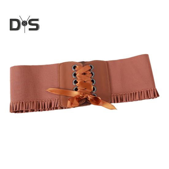 

Корсетный пояс для женщин, завязывающийся на шнуровке, широкий эластичный пояс Waspie для платьев, аксессуар для костюма пирата на Хэллоуин верблюд