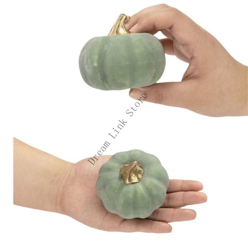 

Q1FD 10Pcs Green Foam Pumpkins Artificial Pumpkins Fall Harvest Decoration for Halloween Thanksgiving Kitchen Decoration China Mainland