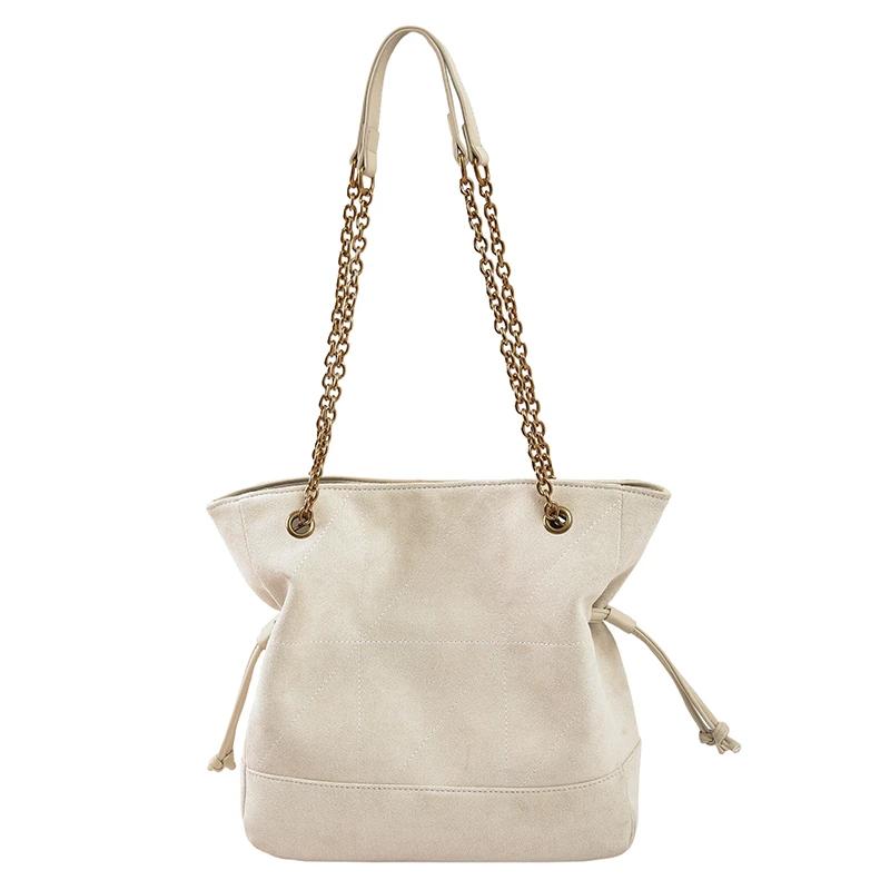 

Fashi PU Retro Versatile Shoulder Bags Advanced Sense Commute Underarm Women s Bags 2026 New Large Capacity Casual Tote Bag бежевый