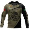 2025 Europe, America, Europe and America men's sweater Mexico logo boys sweater 3D printing autumn and winter hooded sweater