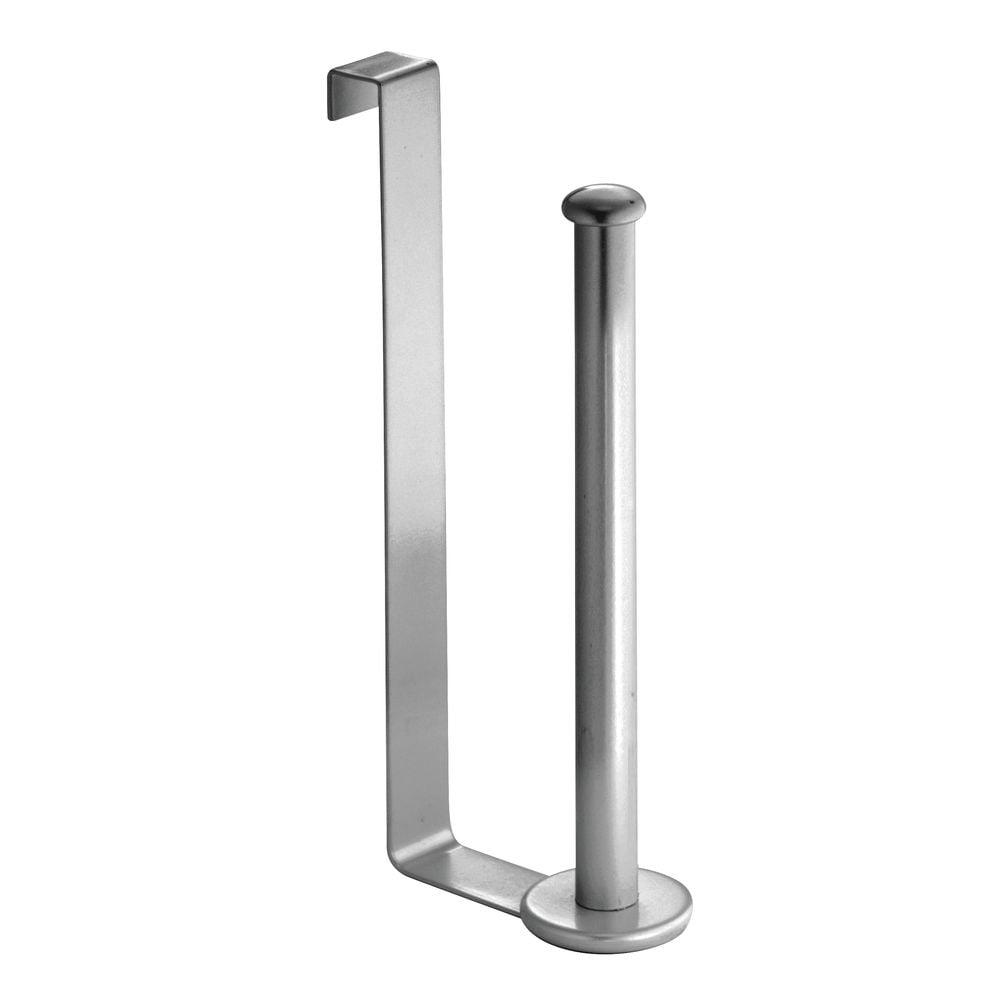 Over Tank Toilet Paper Holder Chrome Steel Storage Easy Install Bathroom Organizer Holds 2 Rolls No Tools Needed