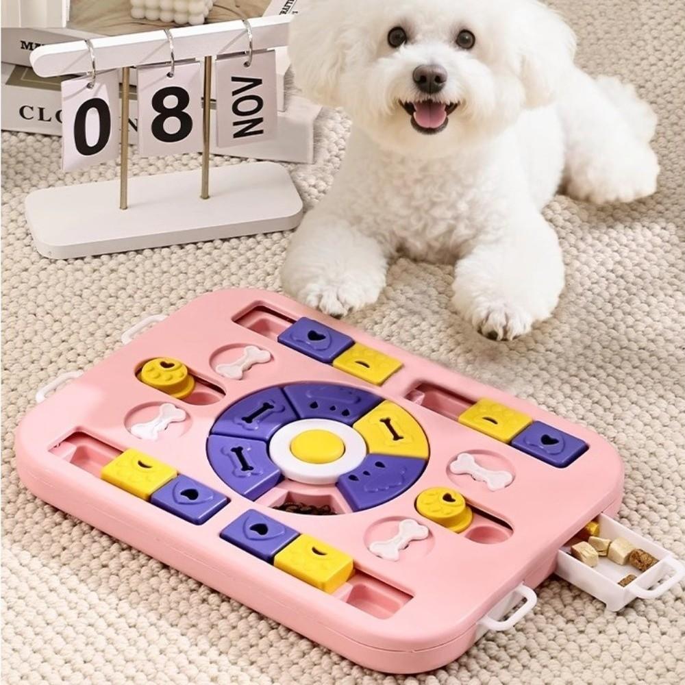 Interactive Toy Anti Choking Dog Puzzle Toy Interactive Durable Pet Slow Food Bowl with Sound Rotating Puzzle Feeder Cat