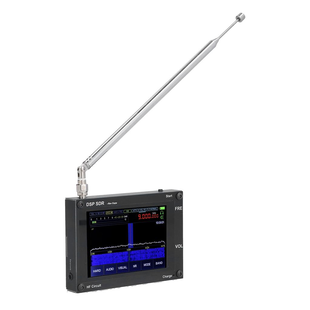 SDR-Empfänger Funkradio DSP 3,5-Zoll-Touchscreen Registriert 50 kHz-2 GHz Ultradünne Antenne