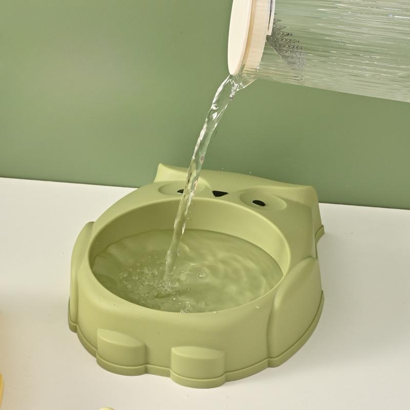 Миска для домашніх тварин Сова Мультяшний елемент Велика місткість Миска для котів Протиковзка проти перекидання Корм ​​для собак Посуд Товари для тварин