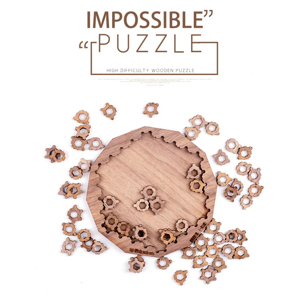 Irregular Decompression Puzzle Wooden Toys Wooden Jigsaw Puzzle Gift for Birthday or Holiday