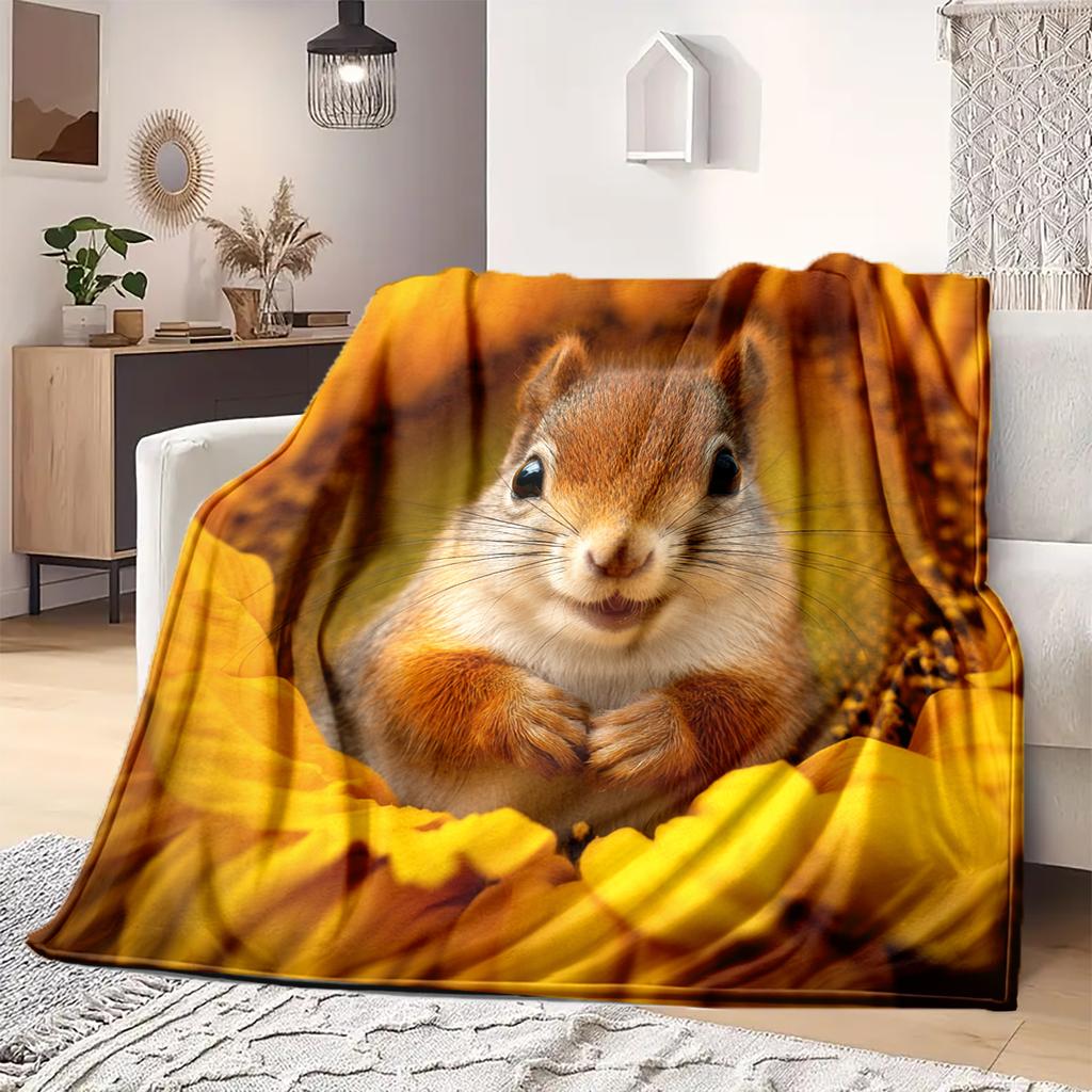 1 Stück Flanelldecke mit Cartoon-Druck, Hohe Qualität, Bequem für alle Jahreszeiten, Heimdekoration, Wärme und Komfort, Perfekt als Weihnachts- oder Geburtstagsgeschenk