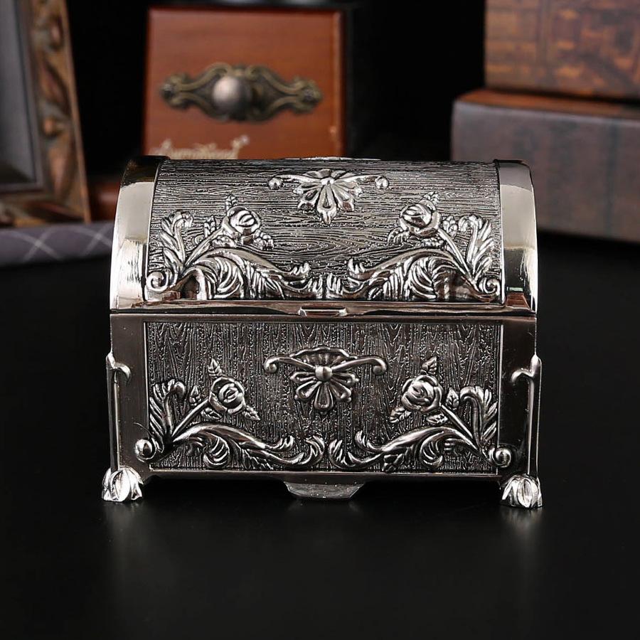 European Egyptian Retro Treasure Box Zinc Alloy Creative Storage Box Jewelry Box Ornament Flip Creative Gift Storage