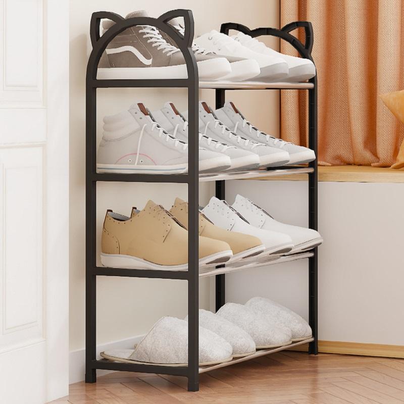 4-storey Household Assembled Simple Plastic Shoe Rack, Space Saving Storage Rack, Outdoor Shoe Cabinet, Hallway, Small Shoe Rack